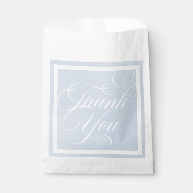Blue Watercolor Enchanting Cloudscape Wedding Favor Bag (Front)
