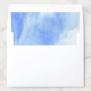 Blue Watercolor Envelope Liner