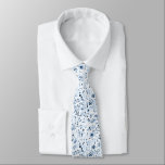 Blue Watercolor Floral, Elegant Neck Tie<br><div class="desc">Beautiful watercolor flowers on white. Great gift for Wedding,  Father's Day,  Birthday or any occasion.</div>