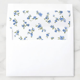 Blue Watercolor Floral Envelope Liners