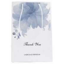 Blue Watercolor Floral Wedding
