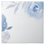 Blue Watercolor Flowers Ceramic Tile<br><div class="desc">Blue watercolor flowers</div>