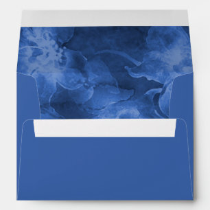 Blue Watercolor Flowers Envelope