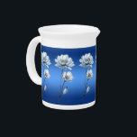 Blue Watercolor Flowers Porcelain Pitcher<br><div class="desc">Beautiful Blue Watercolor Flowers Porcelain Pitcher</div>