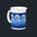 Blue Watercolor Flowers Porcelain Pitcher<br><div class="desc">Beautiful Blue Watercolor Flowers Porcelain Pitcher</div>