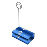 Blue Watercolor Flowers Table Card Holder
