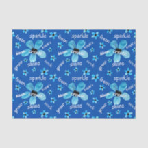 Blue Watercolor Flowers with Affirmations