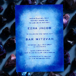 Blue Watercolor Frame Custom Bar Bat Mitzvah Invitation<br><div class="desc">Perfect card to announce a bat mitzvah, bar mitzvah or other Jewish celebration! Hand made watercolor art for you on the front side! FULLY CUSTOMIZABLE! Click on “Personalize” above to edit the text. Click "edit using design tool" to adjust the fonts, colors and placements and to delete the back side...</div>