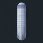 Blue Watercolor Gingham Skateboard<br><div class="desc">A style as classic as your A-game,  this playful skateboard features a fun blue watercolor gingham design.</div>