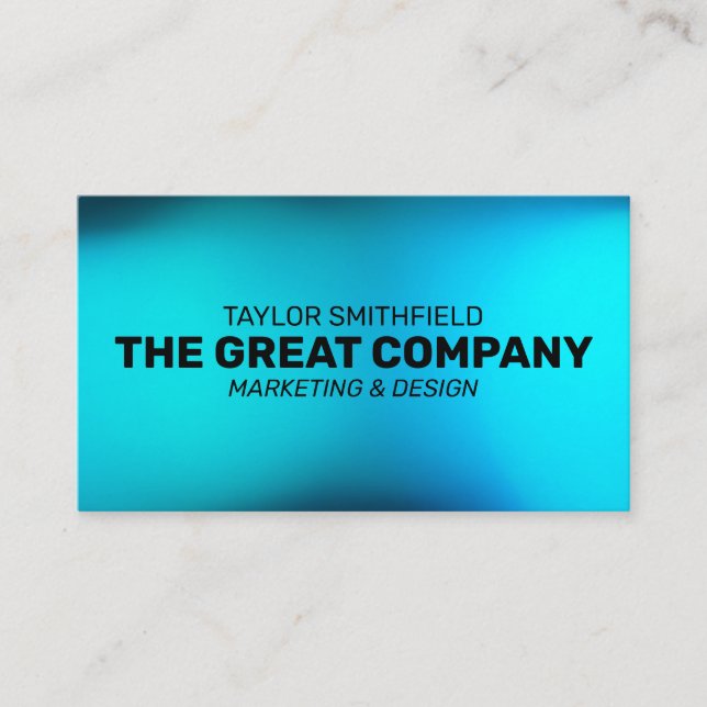 BLUE WATERCOLOR GRADIENT PROFESSIONAL BUSINESS CARD (Front)