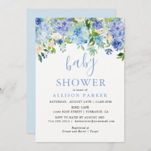Blue Watercolor Hydrangea Brunch & Bubbly Cards