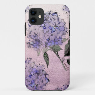 Blue Watercolor Hydrangea iPhone Case