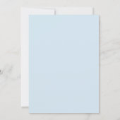 Blue Watercolor Hydrangea Wedding Invitation Cards (Back)