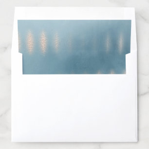 Blue Watercolor Iridescent Holiday Envelope Liner