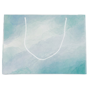 Blue watercolor large gift bag