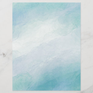 Blue watercolor letterhead