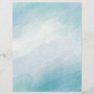 Blue watercolor letterhead