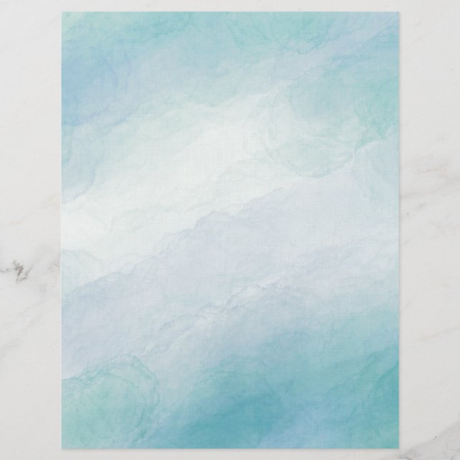 Blue watercolor letterhead (Front)