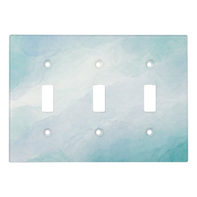Blue watercolor light switch cover (Front)