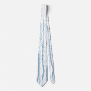 Blue Watercolor Line Pattern Neck Tie