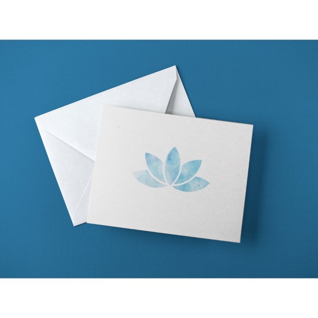 Blue Watercolor Lotus Flower Post Card (Creator Uploaded)