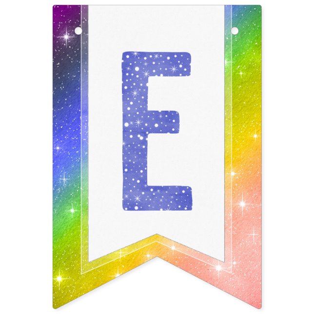 Blue Watercolor Love Is Love Rainbow LGBT Bunting Flags (Sixth Flag)