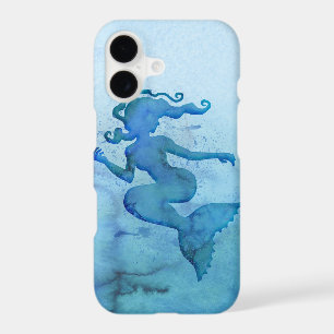 Blue Watercolor Mermaid iPhone 17 Case