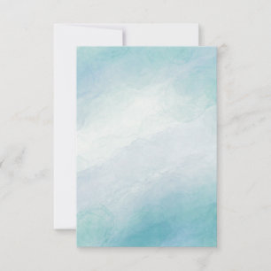 Blue watercolor note card
