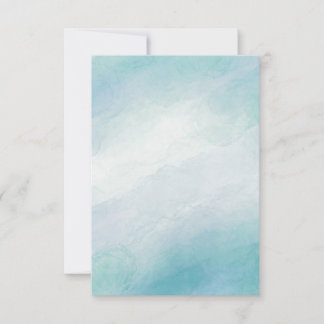 Blue watercolor note card