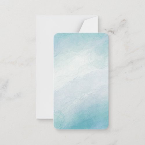 Blue watercolor note card