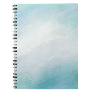 Blue watercolor notebook