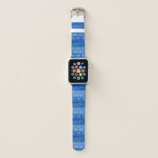 Blue Watercolor Ogee Pattern Apple Watch Band