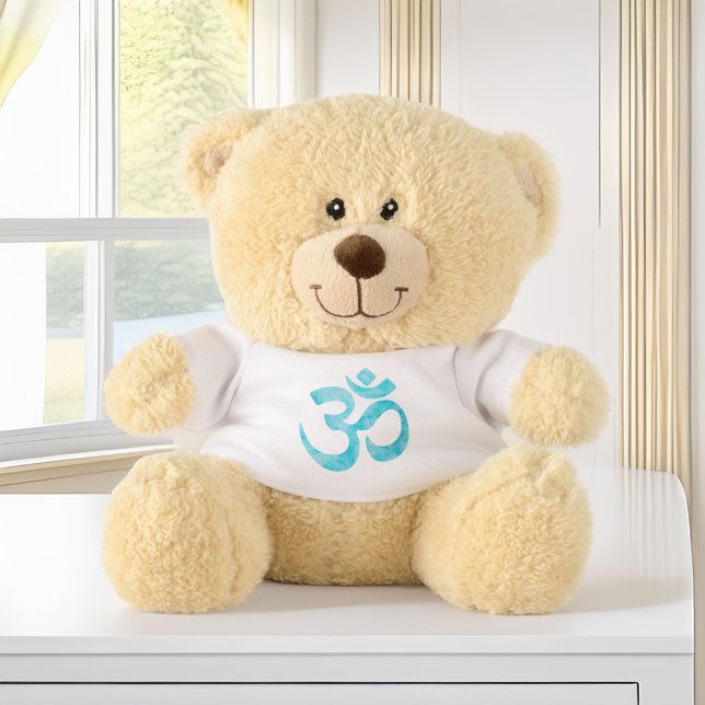 Blue Watercolor Ohm Sign Teddy Bear (Creator Uploaded)