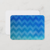 Blue Watercolor Ombre Chevron Business Card (Front/Back)