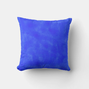 Blue Watercolor Painting Throw Pillow