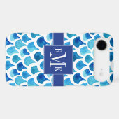 Blue Watercolor Scale Pattern Case-Mate Samsung Galaxy Case (Back (Horizontal))