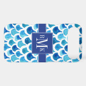 Blue Watercolor Scale Pattern Case-Mate Samsung Galaxy Case (Back (Horizontal))