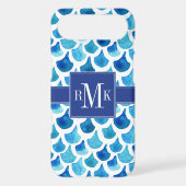Blue Watercolor Scale Pattern Case-Mate Samsung Galaxy Case (Back)