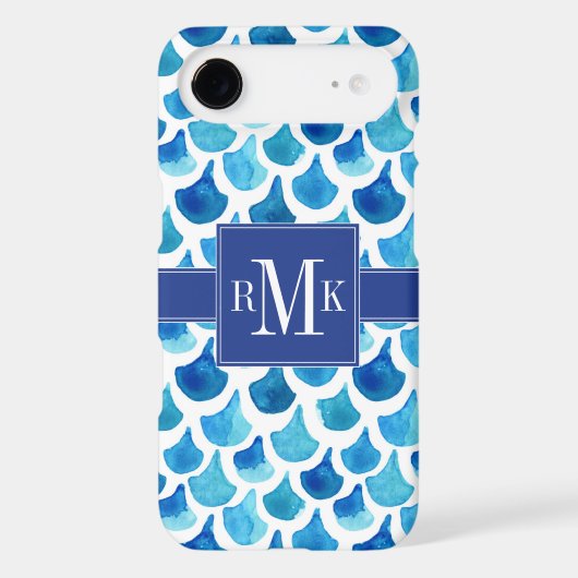 Blue Watercolor Scale Pattern Case-Mate Samsung Galaxy Case (Back)