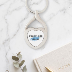 Blue Watercolor SLP Keychain