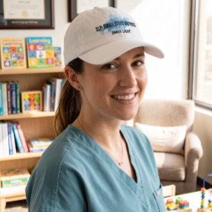 Blue Watercolor SLP Speech Therapist Hat