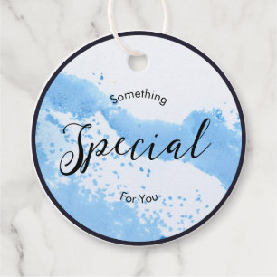 Blue Watercolor Something Special For You Gift Tag