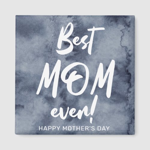 Blue Watercolor Splash Best Mom Mothers Day Magnet