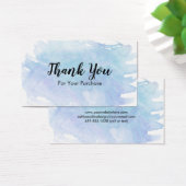 Blue Watercolor Splash Thank You (Desk)