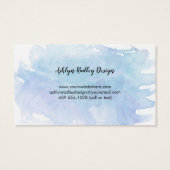 Blue Watercolor Splash Thank You (Back)