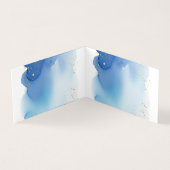 Blue Watercolor Splash with Gold Glitter Dots (Inside)