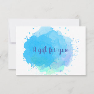 Blue Watercolor SplashCreative Gift Certificate