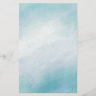 Blue watercolor stationery