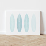 Blue Watercolor Surfboards Canvas Print<br><div class="desc">Bring a beachy vibe to any room with this watercolor surfboard print.</div>