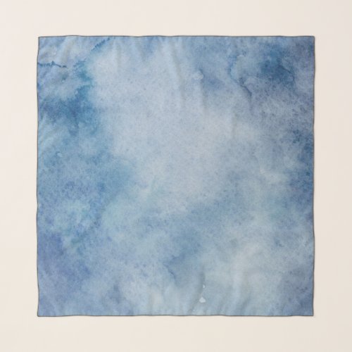 Blue Watercolor Texture Scarf
